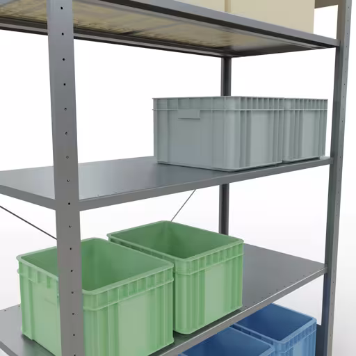Produktbild Nr.15 des Artikels Stecksystem Grundregal 2000x1300x600 mm, Typ 150 kg, verzinkt aus der Produktreihe Stecksystem von der Marke Schulte Lagertechnik