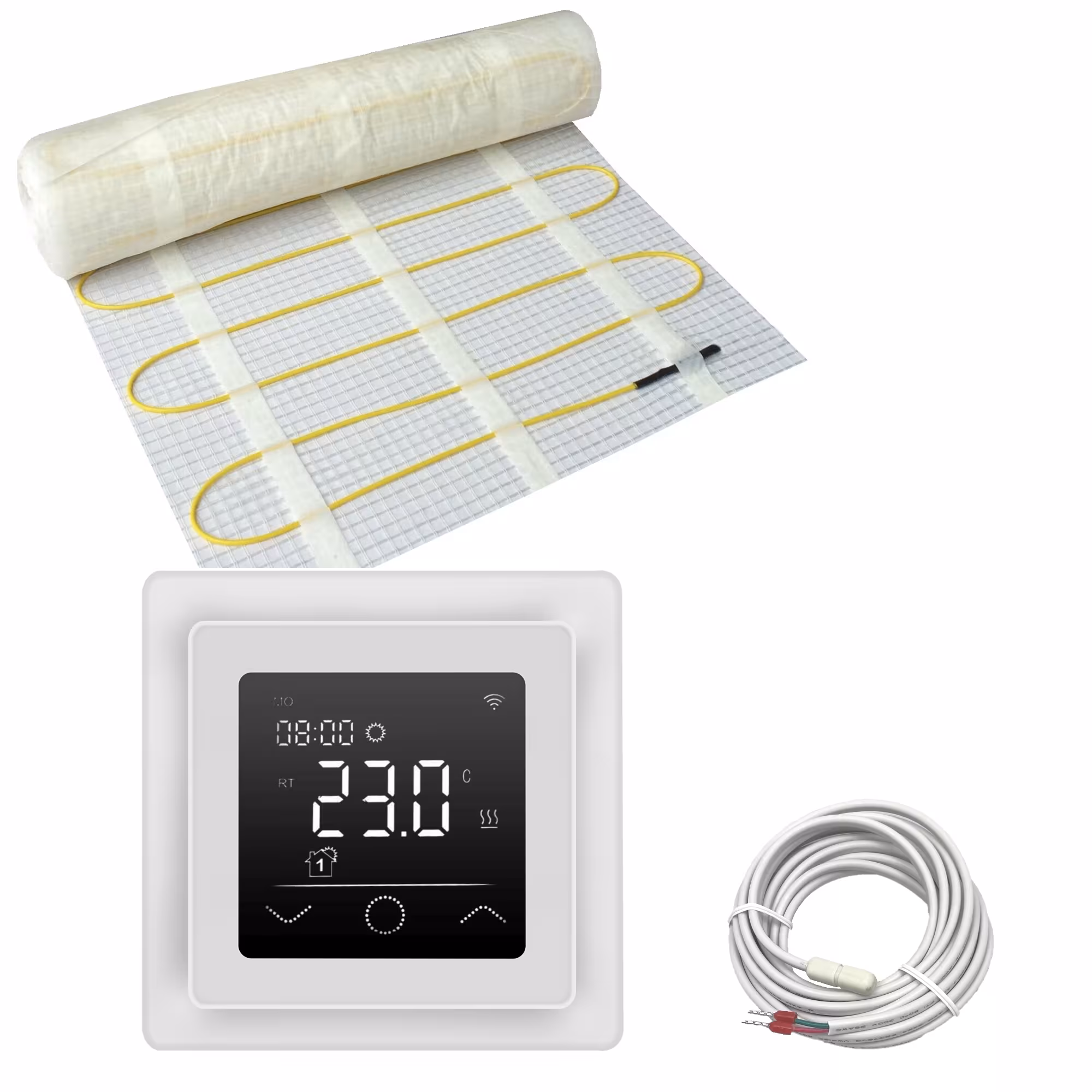HoWaTech Comfort Plus Elektrische Fußbodenheizung | Set mit Heizmatte und WiFi Regler Touch aus der Kategorie Elektrische Fußbodenheizung