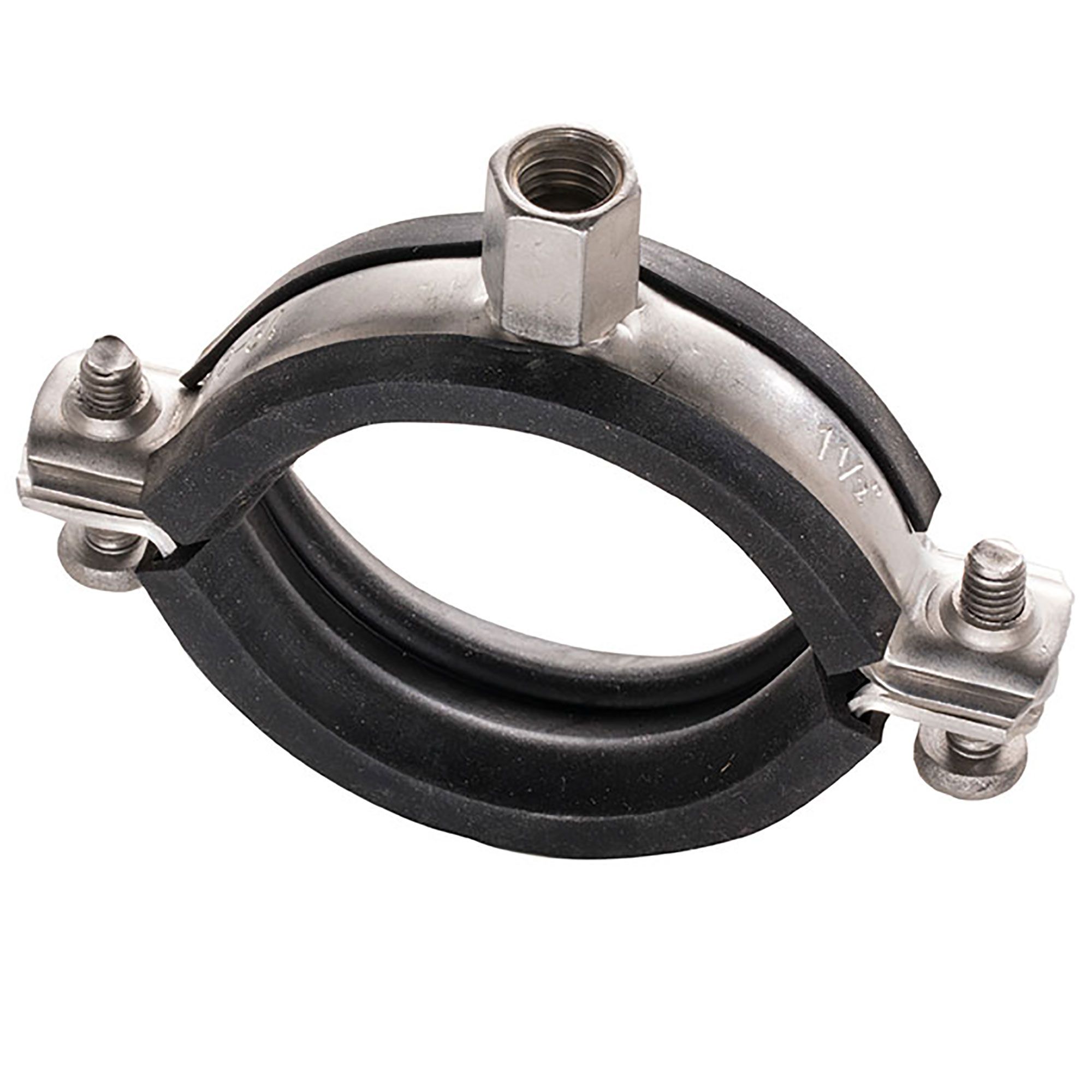 Edelstahl Schraubrohrschelle Regular V4A M8/M10 40-47 mm (1.1/4") mit Einlage aus der Kategorie Zweischraubrohrschellen, Klammer, Gerät, Werkzeug, Klammer, Gerät, Werkzeug, Klammer, Gerät, Werkzeug, Klammer, Gerät, Werkzeug, Klammer, Gerät, Werkzeug