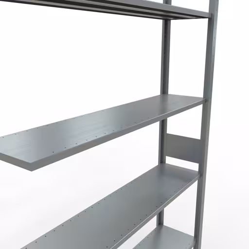 Produktbild Nr.6 des Artikels Anbauregal, Fachbodenregal Stecksystem MULTIplus150, 3000 x 1300 x 300 mm (HxBxT), 7 Fachböden, Längenriegel, verzinkt aus der Produktreihe Stecksystem von der Marke Schulte Lagertechnik