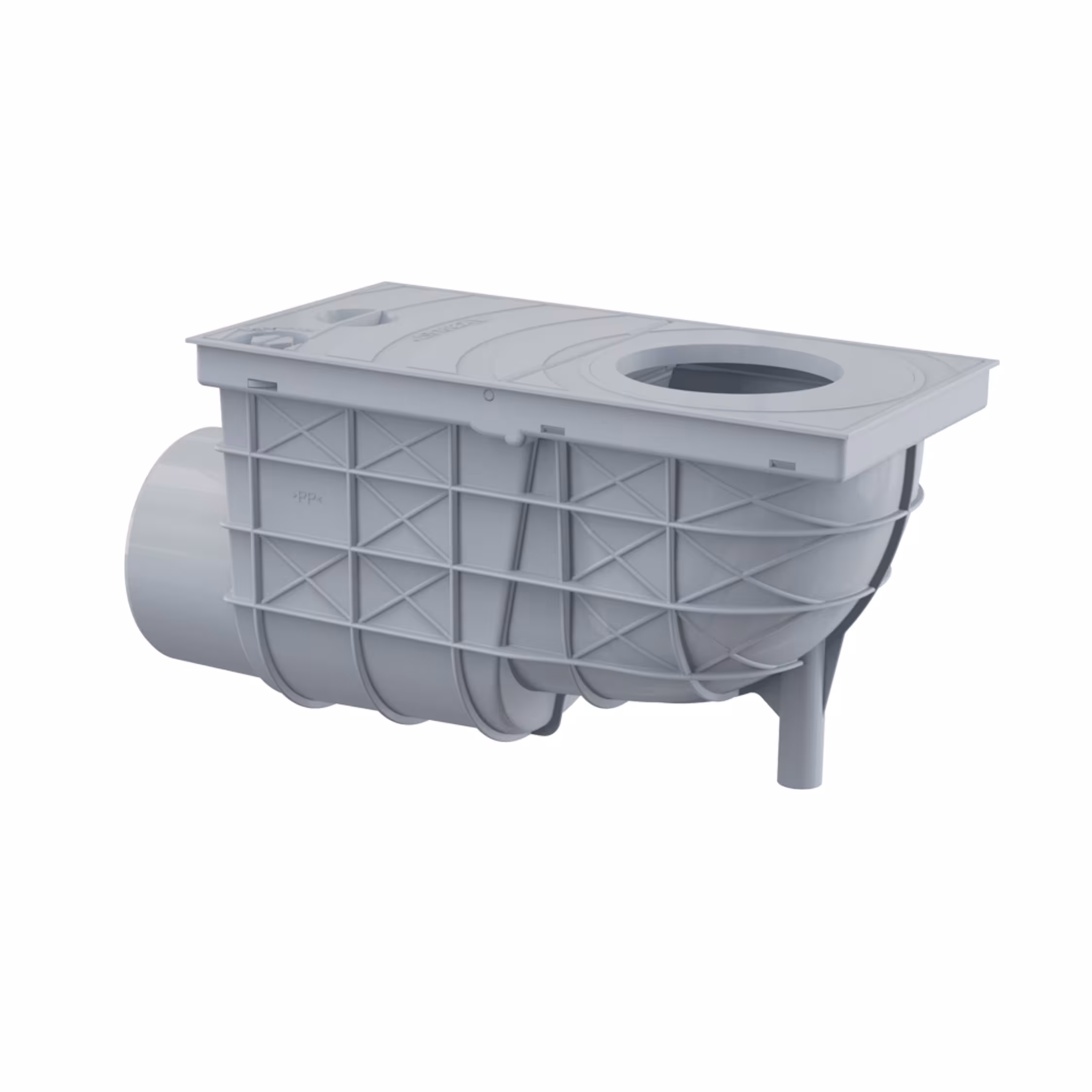 AGV Regensinkkasten | Dachrinnenablauf DN100 grau mit Anschluß Ø80-125mm Anschluss waagerecht von der Marke AlcaPlast Regensinkkästen DN100 grau Typ Anschluss: waagerecht aus der Kategorie Regensinkkästen mit der Artikelnr. AGV3S