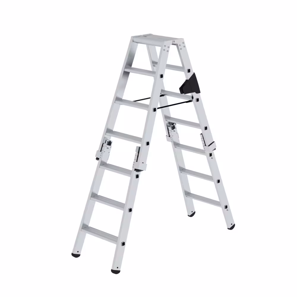 Stufen-Stehleiter beidseitig begehbar steckbar 2x4 Stufen von der Marke Munk aus der Produktreihe Stufen- & Sprossenleitern