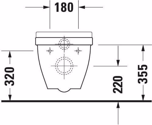 Duravit Wand-WC Starck 3 540 mm Tiefspüler, weiß