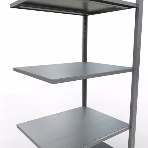 Zusatzbild des Artikels Anbauregal, Fachbodenregal Stecksystem MULTIplus150, 2000 x 750 x 600 mm (HxBxT), 5 Fachböden, Längenriegel, verzinkt Zusatzbild des Artikels Anbauregal, Fachbodenregal Stecksystem MULTIplus150, 2000 x 750 x 600 mm (HxBxT), 5 Fachböden, Längenriegel, verzinkt aus Anbauregal