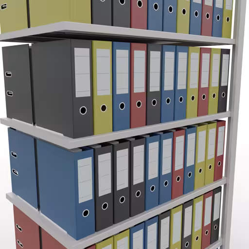 Produktbild Nr 12 des Artikels Anbauregal, Büro-Fachbodenregal Stecksystem MULTIplus150, 2300 x 1000 x 600 mm (HxBxT), 7 Fachböden, Längenriegel, ohne Mittelanschlag, lichtgrau Abbildung Nr 12 des Artikels Anbauregal, Büro-Fachbodenregal Stecksystem MULTIplus150, 2300 x 1000 x 600 mm (HxBxT), 7 Fachböden, Längenriegel, ohne Mittelanschlag, lichtgrau aus der Produktgruppe Büroregale von der Marke Schulte Lagertechnik