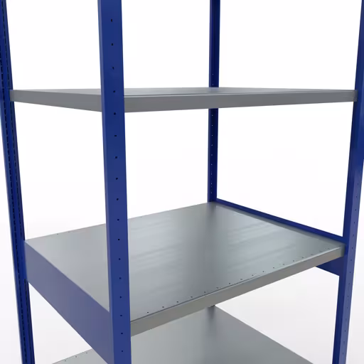 Abbildung Nr 15 des Artikels Grundregal, Fachbodenregal Stecksystem MULTIplus250, 3000 x 1000 x 800 mm (HxBxT), 7 Fachböden, Längenriegel, RAL 5010 enzianblau/verzinkt aus der Produktgruppe Stecksystem von der Marke Schulte Lagertechnik