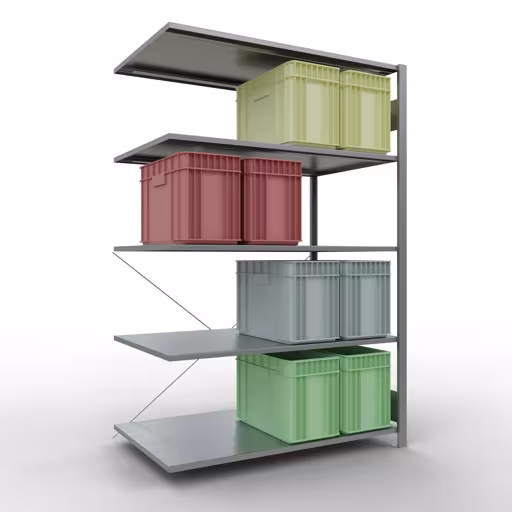 Produktbild Nr.15 des Artikels Stecksystem Anbauregal 2000x1300x800 mm, Typ 150 kg, verzinkt aus der Produktreihe Stecksystem von der Marke Schulte Lagertechnik