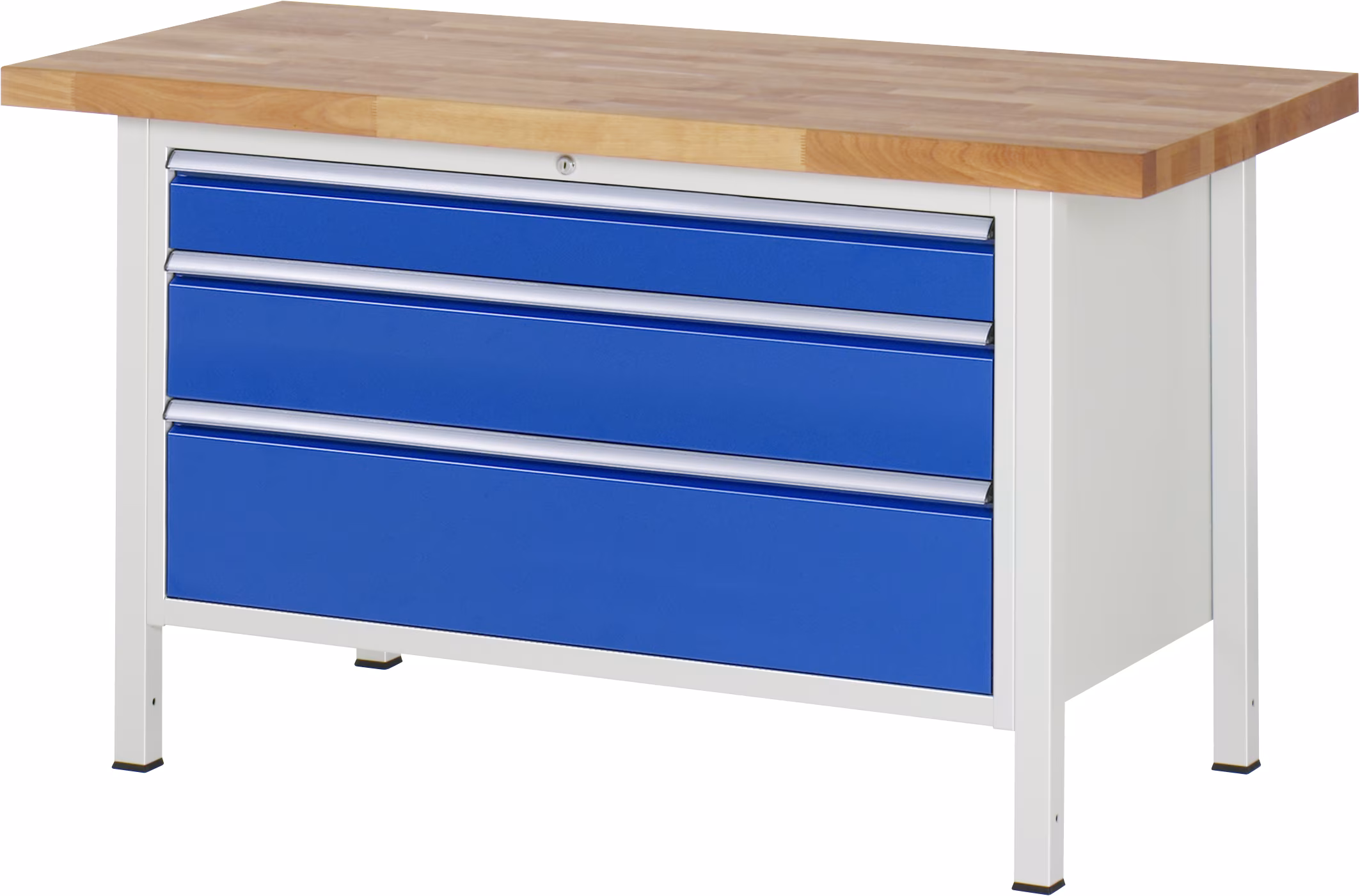 Werkbank höhenverstellbar 8359A2, B1500xT700xH840-1040mm, 2xSchublade-Teilauszug von Rau Werkbank höhenverstellbar 8359A aus der Kategorie Werkbänke mit der Artikelnr. 03-8359A2-157B4H,11