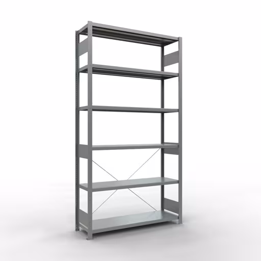 Stecksystem Grundregal 2500x1300x400 mm, Typ 250 kg, verzinkt aus der Kategorie Grundregal mit der Artikelnummer 12941-130