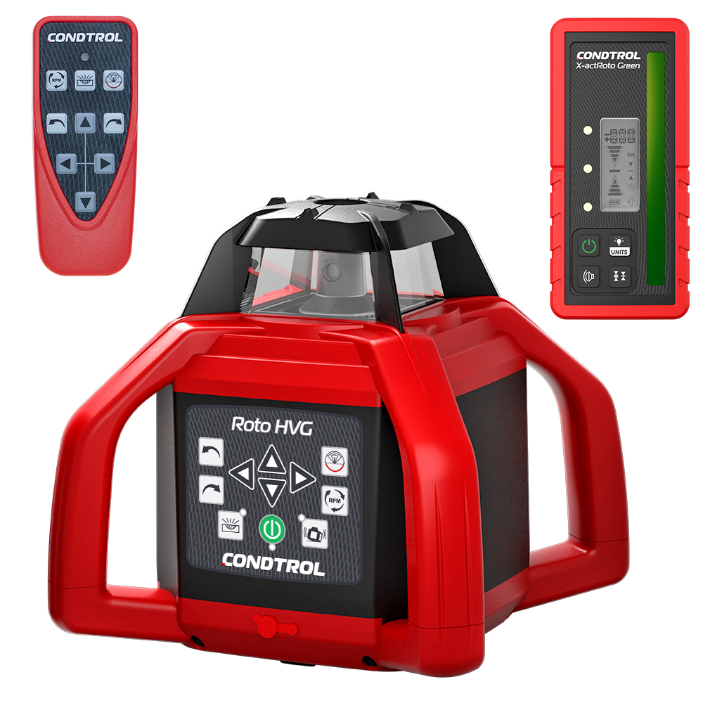 Horizontaler & vertikaler Rotationslaser mit GRÜNEM Laserstrahl Roto HVG von der Marke Condtrol Horizontaler & vertikaler Rotationslaser mit GRÜNEM Laserstrahl Roto HVG aus der Kategorie Rotationslaser mit der Teilenummer 7-2-001