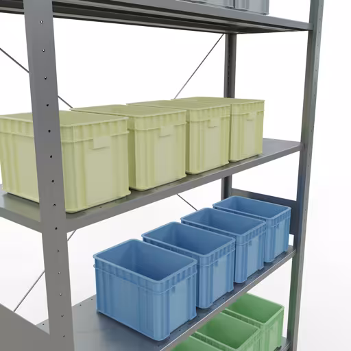 Stecksystem Grundregal 3000x1300x400 mm, Typ 150 kg, verzinkt von der Marke Schulte Lagertechnik aus der Produktreihe Stecksystem