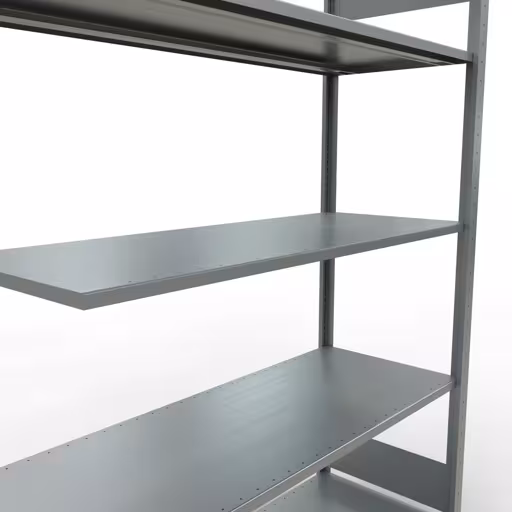 Anbauregal, Fachbodenregal Stecksystem MULTIplus150, 2000 x 1300 x 500 mm (HxBxT), 5 Fachböden, Längenriegel, verzinkt von der Marke Schulte Lagertechnik aus der Produktreihe Stecksystem