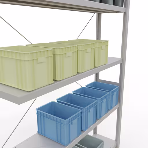 Abbildung Nr 10 des Artikels Stecksystem Anbauregal 3000x1300x300 mm, Typ 250 kg, lichtgrau aus der Produktgruppe Stecksystem von der Marke Schulte Lagertechnik