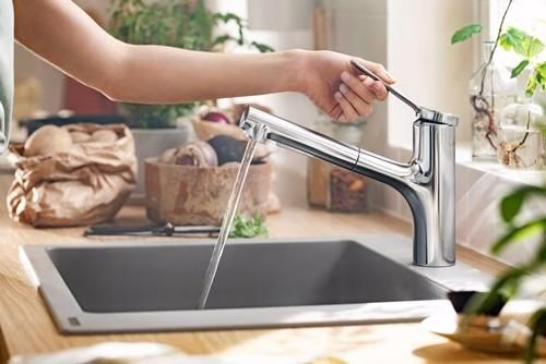 Hansgrohe Einhebel-Spültischmischer Zesis M33 150, Ausziehbrause, 2jet chrom