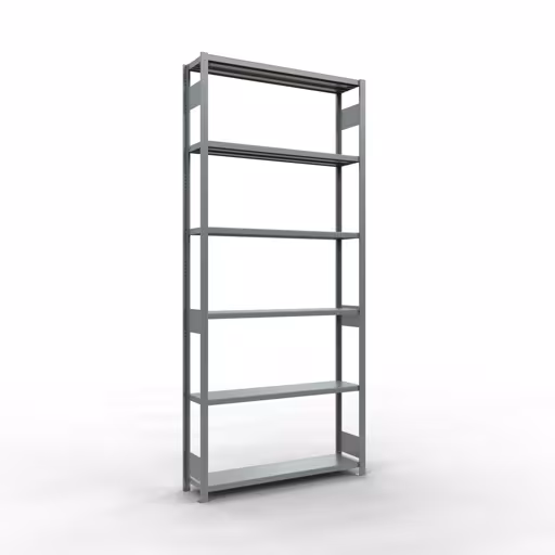 Grundregal, Fachbodenregal Stecksystem MULTIplus250, 3000 x 1300 x 300 mm (HxBxT), 7 Fachböden, Längenriegel, verzinkt von der Marke Schulte Lagertechnik aus der Produktreihe Stecksystem