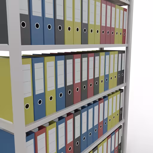 Produktbild Nr 12 des Artikels Grundregal, Büro-Fachbodenregal Stecksystem MULTIplus85, 2000 x 1300 x 300 mm (HxBxT), 6 Fachböden, Kreuzstrebe, mit Anschlagleiste, lichtgrau Abbildung Nr 12 des Artikels Grundregal, Büro-Fachbodenregal Stecksystem MULTIplus85, 2000 x 1300 x 300 mm (HxBxT), 6 Fachböden, Kreuzstrebe, mit Anschlagleiste, lichtgrau aus der Produktgruppe Büroregale von der Marke Schulte Lagertechnik