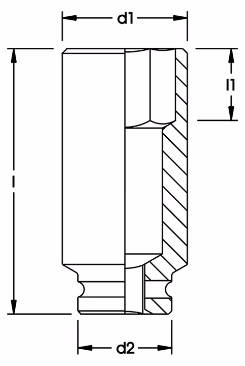 Kraftschraubereinsatz 3/4", extra tief, 6-kant, ELORA-791LTA von der Marke ELORA aus der Kategorie Kraftschrauber-Steckschlüssel-Einsätze 3/4"