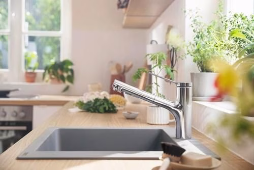 Hansgrohe Einhebel-Spültischmischer Zesis M33 150, Ausziehbrause, 2jet chrom
