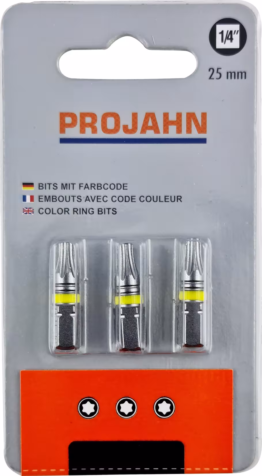 1/4" markierter Bit L25 mm TX T15 3er Pack von PROJAHN mit der Artikelnr. 1732-03