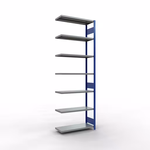 Anbauregal, Fachbodenregal Stecksystem MULTIplus330, 3000 x 1000 x 400 mm (HxBxT), 7 Fachböden, Längenriegel, RAL 5010 enzianblau/verzinkt von der Marke Schulte Lagertechnik Anbauregal, Fachbodenregal Stecksystem MULTIplus330, 3000 x 1000 x 400 mm (HxBxT), 7 Fachböden, Längenriegel, RAL 5010 enzianblau/verzinkt aus der Kategorie Anbauregal mit der Artikelnummer 13947-LR-B