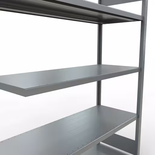 Abbildung Nr 10 des Artikels Anbauregal, Fachbodenregal Stecksystem MULTIplus250, 2000 x 1300 x 500 mm (HxBxT), 5 Fachböden, Längenriegel, verzinkt aus der Produktgruppe Stecksystem von der Marke Schulte Lagertechnik