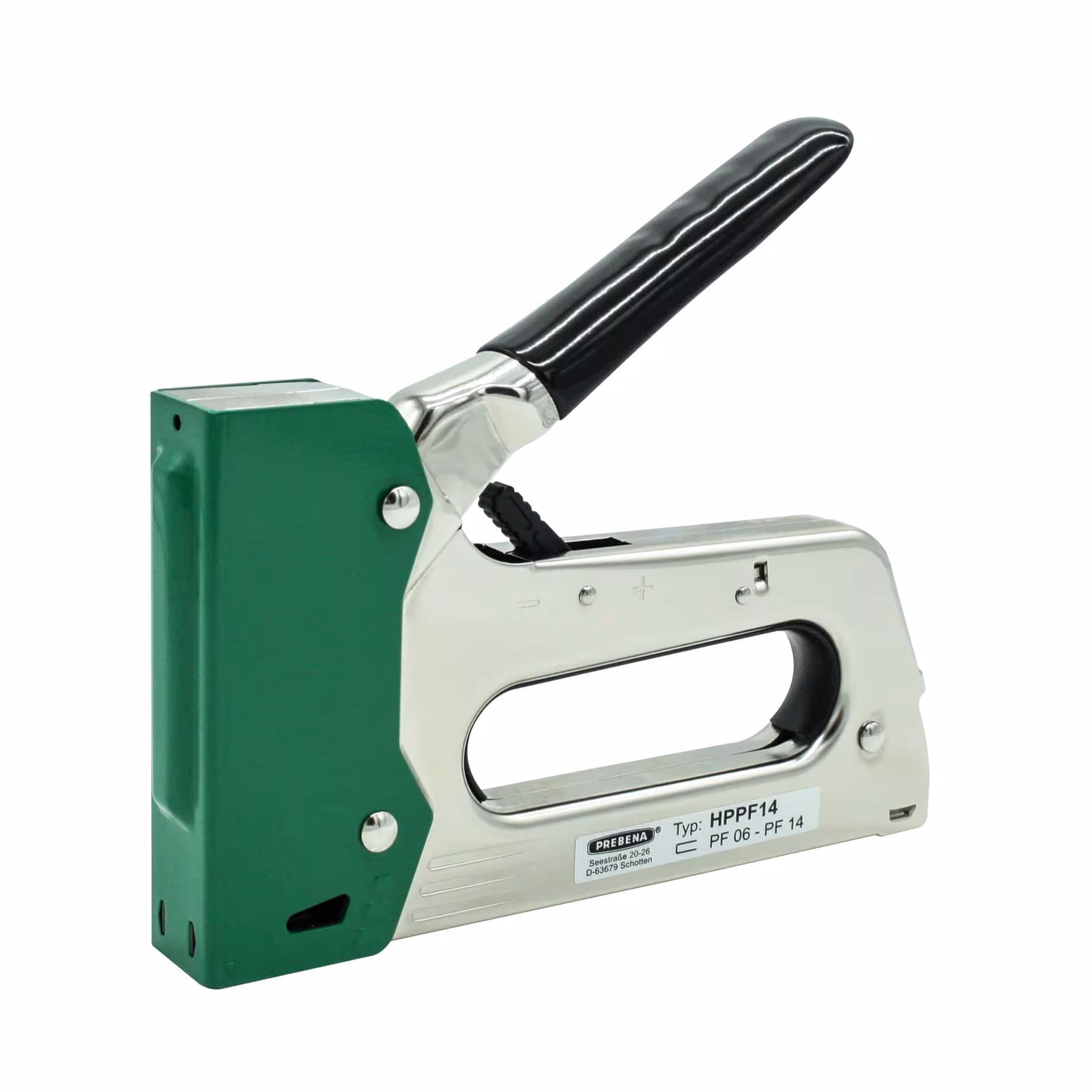 Handheftpistole für Heftklammern von 6 -14mm HPPF14 von der Marke Prebena Handheftpistole für Heftklammern von 6 -14mm HPPF14 aus der Kategorie Tackern, Nageln, Heften mit der Artikelnummer HPPF14