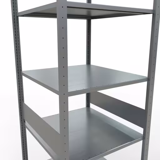 Produktbild Nr.6 des Artikels Grundregal, Fachbodenregal Stecksystem MULTIplus150, 3000 x 750 x 800 mm (HxBxT), 7 Fachböden, Längenriegel, verzinkt aus der Produktreihe Stecksystem von der Marke Schulte Lagertechnik