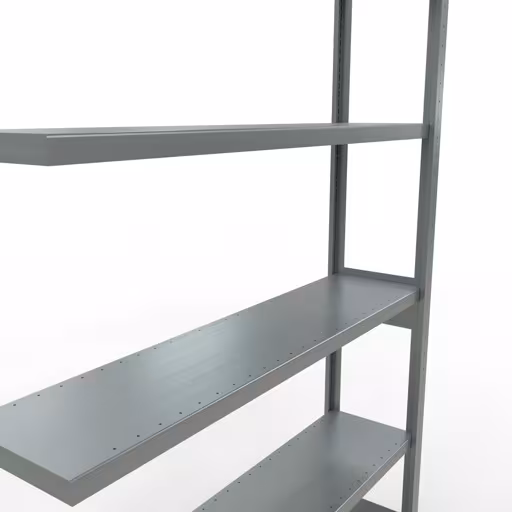 Anbauregal, Fachbodenregal Stecksystem MULTIplus250, 2500 x 1300 x 300 mm (HxBxT), 6 Fachböden, Längenriegel, verzinkt von Schulte Lagertechnik mit der Artikelnr. 12936-130-LR