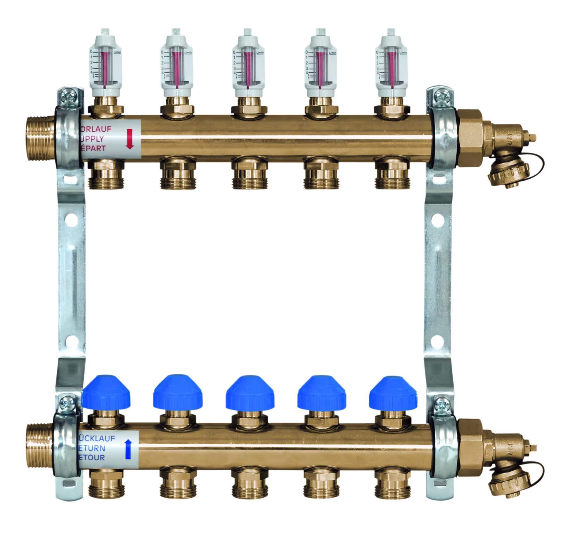 Zewotherm Verteiler Messing PREMIUM von der Marke Zewotherm aus der Kategorie Fußbodenheizungs-Verteiler