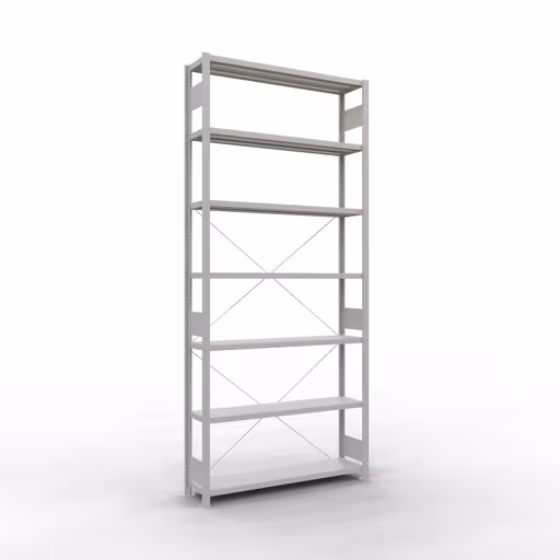 Stecksystem Grundregal 3000x1300x300 mm, Typ 250 kg, lichtgrau von der Marke Schulte Lagertechnik Stecksystem Grundregal 3000x1300x300 mm, Typ 250 kg, lichtgrau aus der Kategorie Grundregal mit der Artikelnummer 32832-130