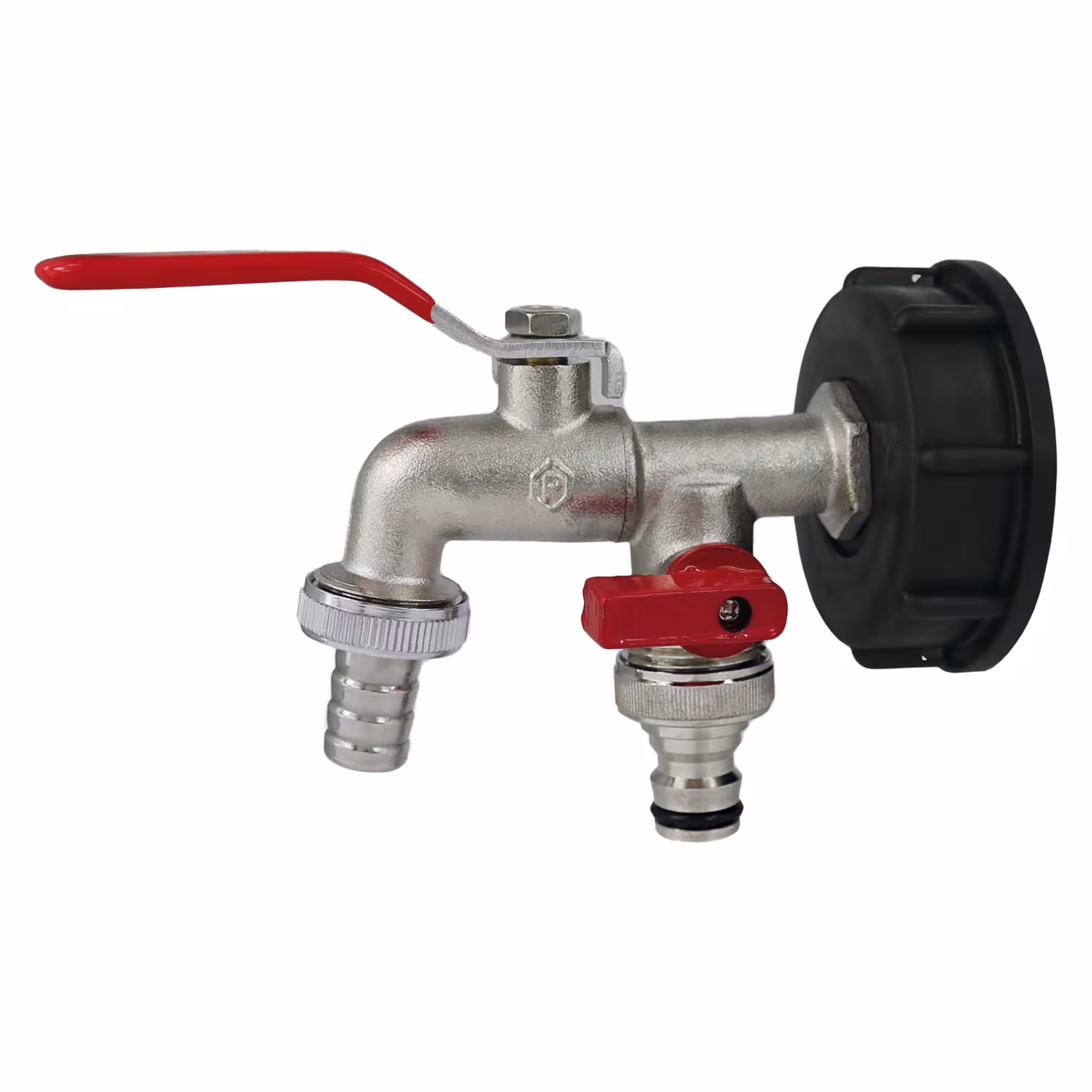 IBC-Adapter mit Doppel-Kugelauslaufventil 1/2'' von der Marke Puteus IBC-Adapter mit Doppel-Kugelauslaufventil 1/2'' aus der Kategorie IBC Tanksystem mit der Artikelnummer 92176