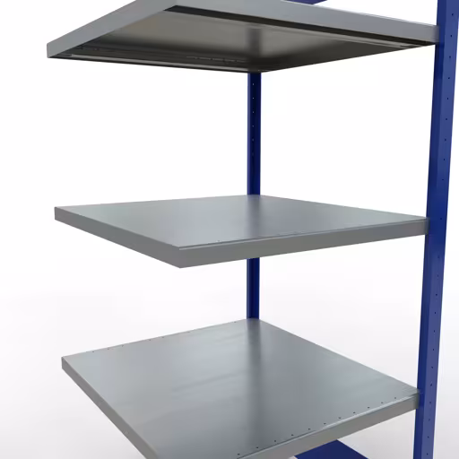 Anbauregal, Fachbodenregal Stecksystem MULTIplus250, 2000 x 750 x 800 mm (HxBxT), 5 Fachböden, Längenriegel, RAL 5010 enzianblau/verzinkt/verzinkt aus der Kategorie Anbauregal mit der GTIN 4004514284297 Anbauregal, Fachbodenregal Stecksystem MULTIplus250, 2000 x 750 x 800 mm (HxBxT), 5 Fachböden, Längenriegel, RAL 5010 enzianblau/verzinkt/verzinkt von der Marke Schulte Lagertechnik aus der Produktreihe Stecksystem