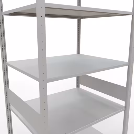Grundregal, Fachbodenregal Stecksystem MULTIplus150, 3000 x 1000 x 800 mm (HxBxT), 7 Fachböden, Längenriegel, RAL 7035 lichtgrau von der Marke Schulte Lagertechnik aus der Produktreihe Stecksystem