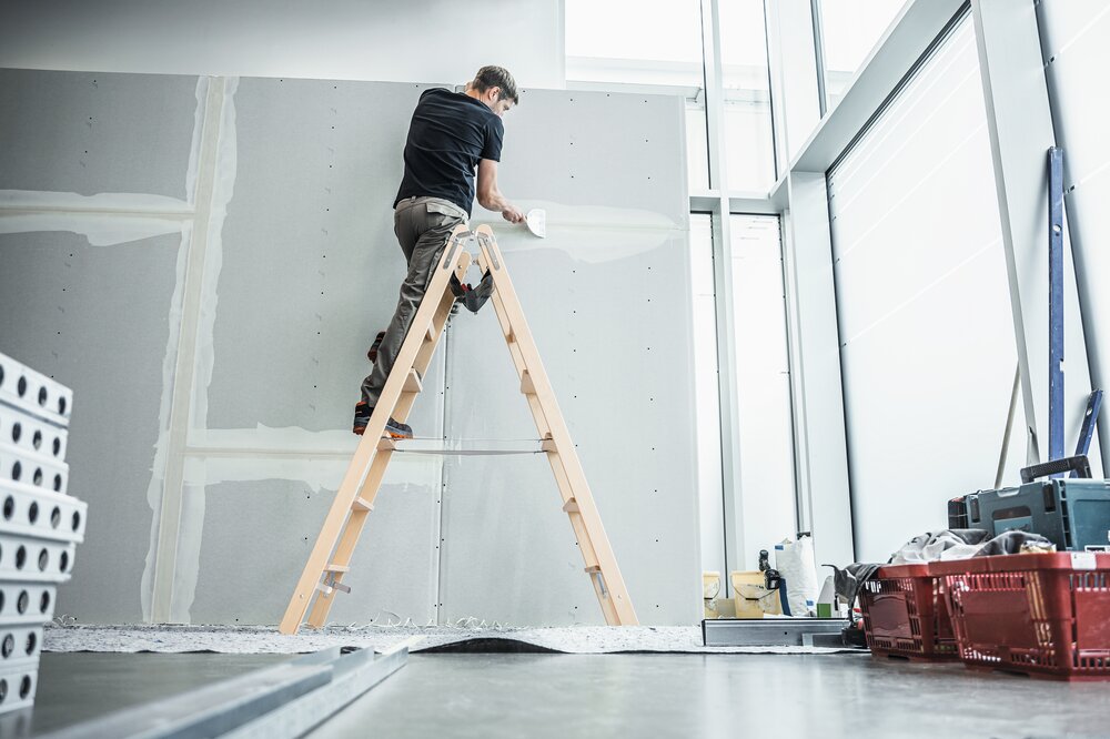 Munk Stufen-Stehleiter Holz 2x3 Stufen