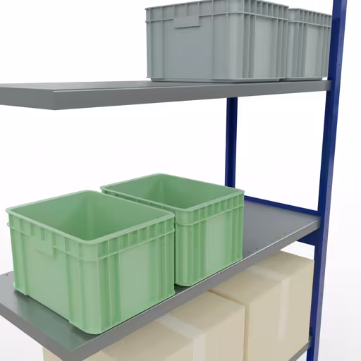 Produktbild Nr 14 des Artikels Anbauregal, Fachbodenregal Stecksystem MULTIplus250, 3000 x 1300 x 500 mm (HxBxT), 7 Fachböden, Längenriegel, RAL 5010 enzianblau/verzinkt Abbildung Nr 14 des Artikels Anbauregal, Fachbodenregal Stecksystem MULTIplus250, 3000 x 1300 x 500 mm (HxBxT), 7 Fachböden, Längenriegel, RAL 5010 enzianblau/verzinkt aus der Produktgruppe Stecksystem von der Marke Schulte Lagertechnik