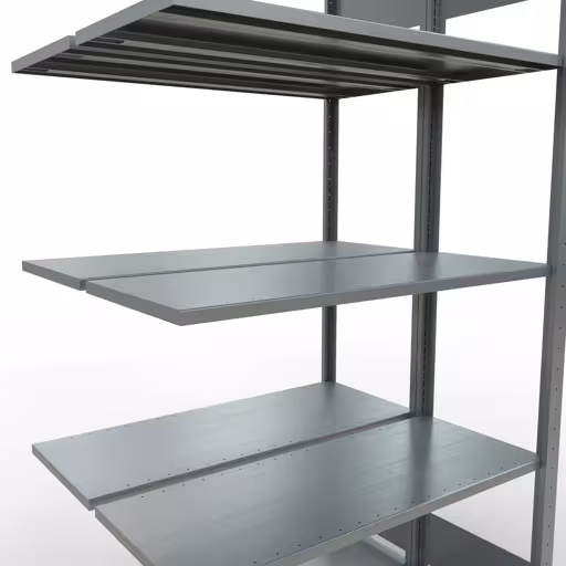 Abbildung Nr 14 des Artikels Anbauregal, Doppelregal, Fachbodenregal Stecksystem MULTIplus150, 2000 x 1000 x (2x400) mm (HxBxT), 2x5 Fachböden, Längenriegel, verzinkt aus der Produktgruppe Fachbodenregale von der Marke Schulte Lagertechnik