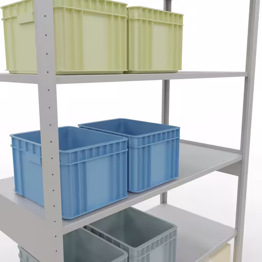 Produktbild Nr.13 des Artikels Stecksystem Grundregal 2500x1300x600 mm, Typ 150 kg, lichtgrau aus der Produktreihe Stecksystem von der Marke Schulte Lagertechnik