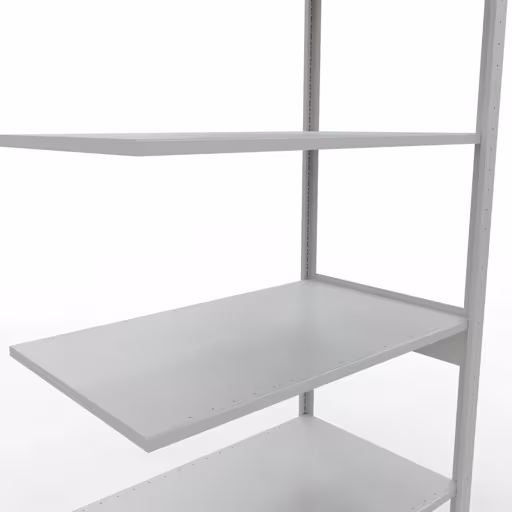 Anbauregal, Fachbodenregal Stecksystem MULTIplus150, 2500 x 1000 x 600 mm (HxBxT), 6 Fachböden, Längenriegel, RAL 7035 lichtgrau von der Marke Schulte Lagertechnik aus der Produktreihe Stecksystem