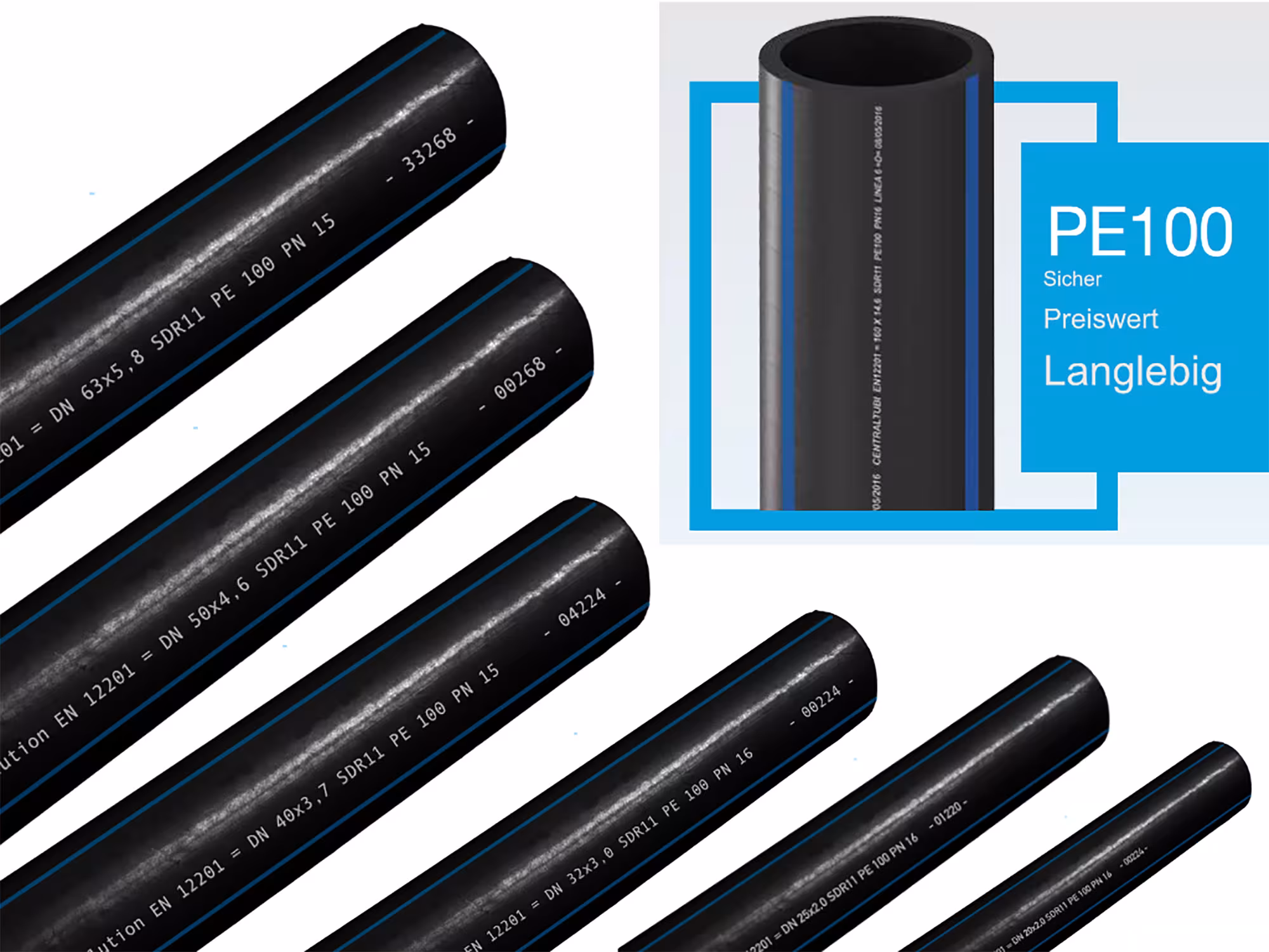 Trinkwasserrohre PE 100 von Centraltubi Trinkwasserrohre PE 100 aus der Kategorie PE Rohre