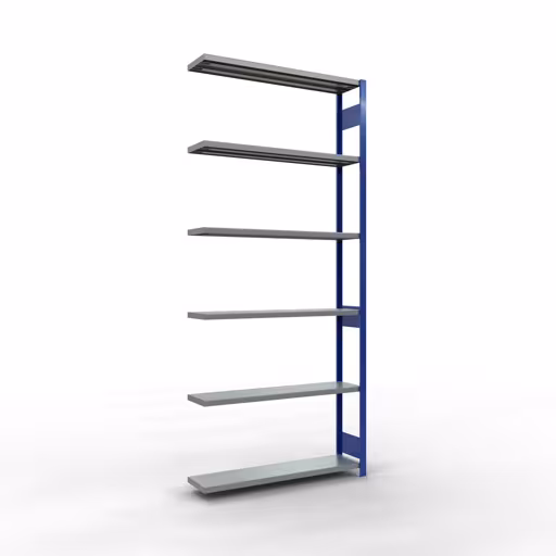 Anbauregal, Fachbodenregal Stecksystem MULTIplus250, 3000 x 1300 x 300 mm (HxBxT), 7 Fachböden, Längenriegel, RAL 5010 enzianblau/verzinkt von der Marke Schulte Lagertechnik Anbauregal, Fachbodenregal Stecksystem MULTIplus250, 3000 x 1300 x 300 mm (HxBxT), 7 Fachböden, Längenriegel, RAL 5010 enzianblau/verzinkt aus der Kategorie Anbauregal mit der Artikelnummer 12937-130-LR-B