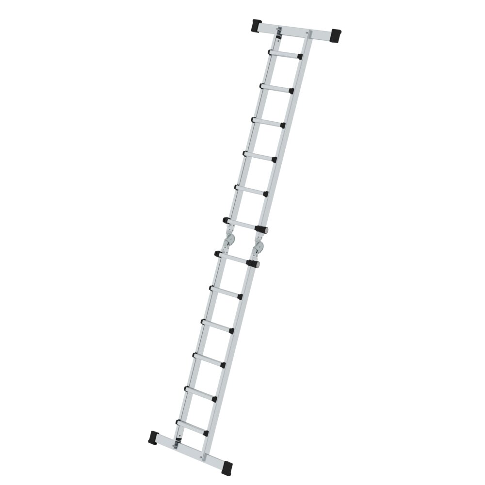 Produktbild (Abb. Ähnlich) 3813397 Munk Teleskopleiter 4-teilig mit Traverse 4x6 Sprossen