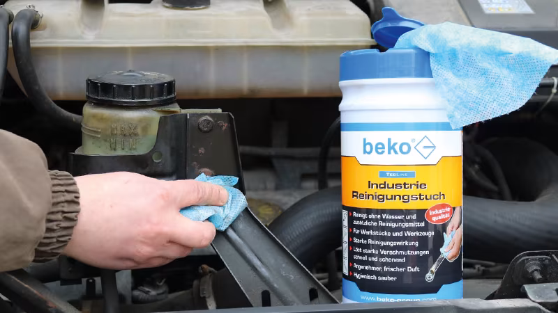 TecLine Industrie-Reinigungstuch Körperteil, Finger, Hand, Person, Reinigen