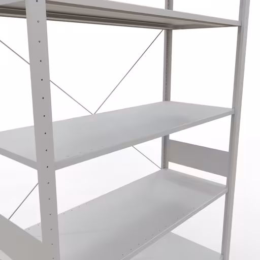 Andere Ansicht des Artikels Stecksystem Grundregal 3000x1300x500 mm, Typ 150 kg, lichtgrau aus der Kategorie Stecksystem