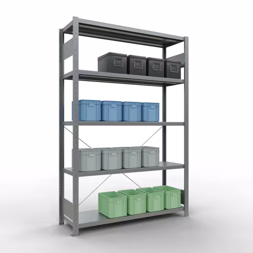 Abbildung Nr 11 des Artikels Stecksystem Grundregal 2000x1300x400 mm, Typ 250 kg, verzinkt aus der Produktgruppe Stecksystem von der Marke Schulte Lagertechnik