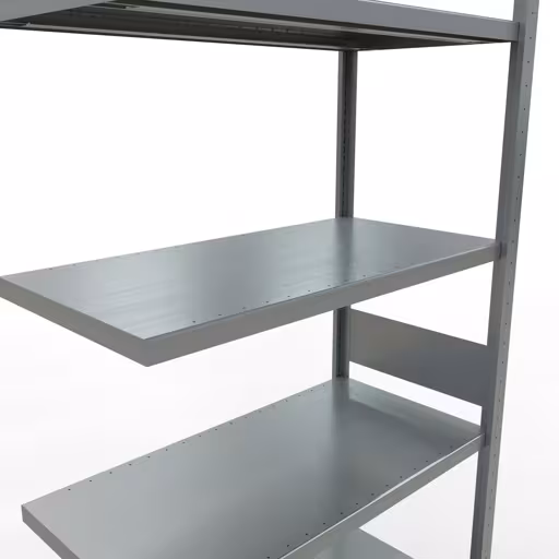 Abbildung Nr 11 des Artikels Anbauregal, Fachbodenregal Stecksystem MULTIplus330, 3000 x 1000 x 500 mm (HxBxT), 7 Fachböden, Längenriegel, verzinkt aus der Produktgruppe Stecksystem von der Marke Schulte Lagertechnik