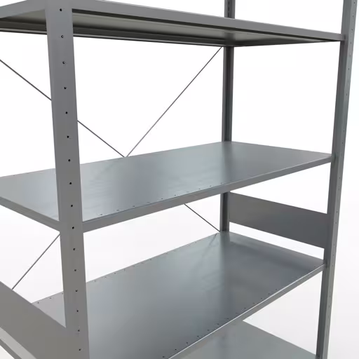 Stecksystem Grundregal 3000x1300x600 mm, Typ 150 kg, verzinkt von Schulte Lagertechnik mit der Artikelnr. 12762-130