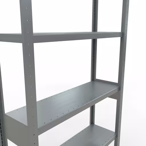 Abbildung Nr 15 des Artikels Grundregal, Fachbodenregal Stecksystem MULTIplus330, 2500 x 1000 x 300 mm (HxBxT), 6 Fachböden, Längenriegel, verzinkt aus der Produktgruppe Stecksystem von der Marke Schulte Lagertechnik