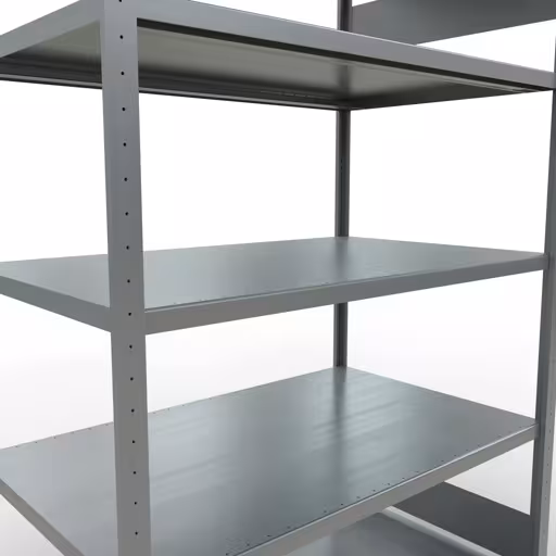 Grundregal, Fachbodenregal Stecksystem MULTIplus250, 2000 x 1300 x 800 mm (HxBxT), 5 Fachböden, Längenriegel, verzinkt von der Marke Schulte Lagertechnik aus der Produktreihe Stecksystem