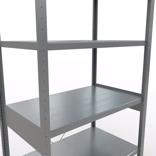 Grundregal, Fachbodenregal Stecksystem MULTIplus330, 2500 x 1000 x 600 mm (HxBxT), 6 Fachböden, Kreuzstrebe, verzinkt von Schulte Lagertechnik aus der Kategorie Stecksystem
