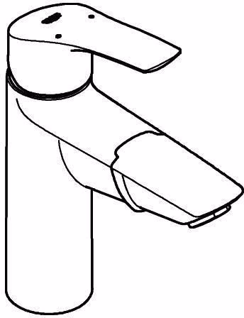 GROHE Einhand-Waschtischbatterie Eurosmart 23976_3 M-Size ausziehbarer Auslauf Push-Open Ablaufgarnitur chrom
